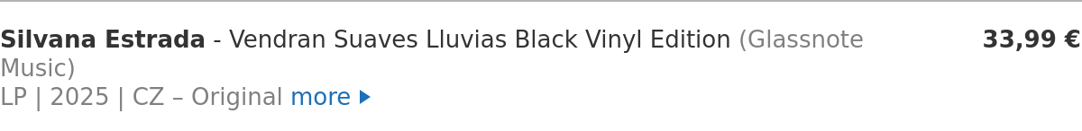 Silvana Estrada - Vendran Suaves Lluvias Black Vinyl Edition