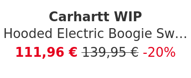 Carhartt WIP - Hooded Electric Boogie Sweat