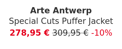 Arte Antwerp - Special Cuts Puffer Jacket