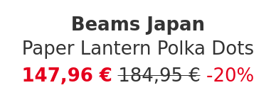 Beams Japan - Paper Lantern Polka Dots
