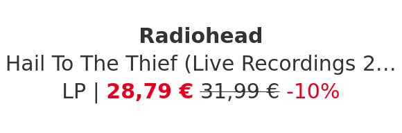 Radiohead - Hail To The Thief (Live Recordings 2003-2009) Black Vinyl Edition