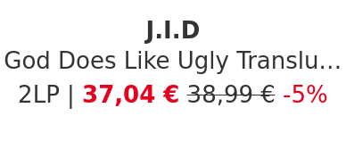 J.I.D - God Does Like Ugly Translucent Tan Vinyl Edition