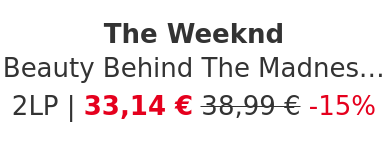The Weeknd - Beauty Behind The Madness Clear Vinyl Anniversary Edition