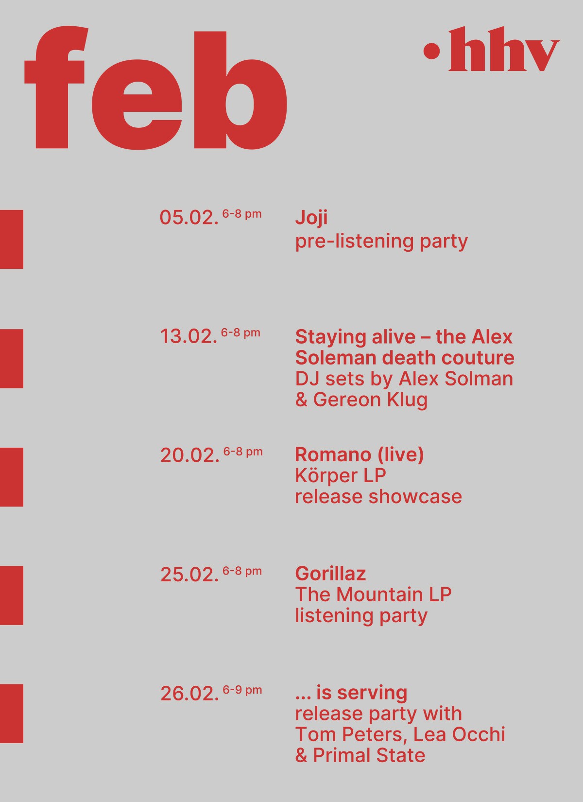 Upcoming Events February