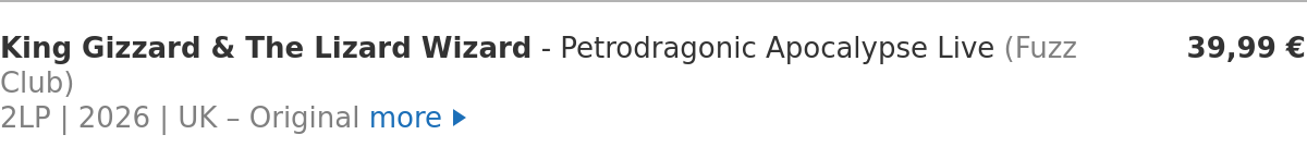 King Gizzard & The Lizard Wizard - Petrodragonic Apocalypse Live