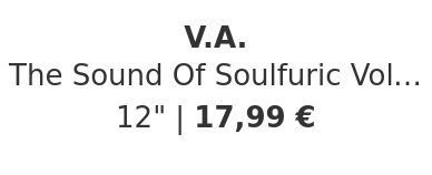 V.A. - The Sound Of Soulfuric Volume 1