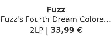 Fuzz - Fuzz's Fourth Dream Colored Vinyl Edition