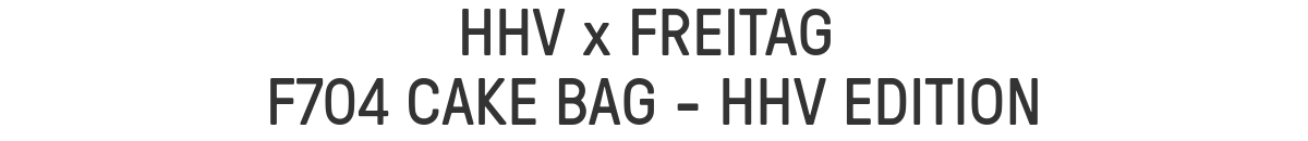 HHV x FREITAG
F704 CAKE BAG - HHV EDITION