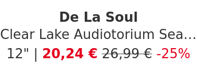 De La Soul - Clear Lake Audiotorium Sea Green Vinyl Edition