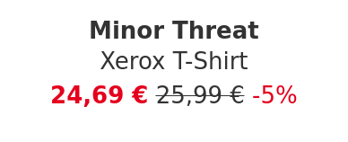 Minor Threat - Xerox T-Shirt