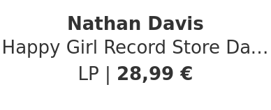 Nathan Davis - Happy Girl Record Store Day 2025 Edition