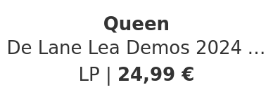 Queen - De Lane Lea Demos 2024 Mix Record Store Day 2025 Edition