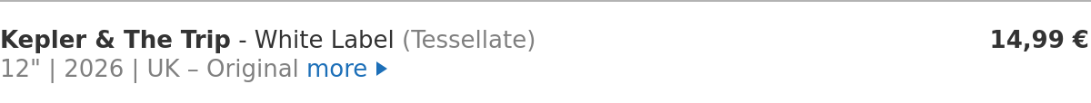 Kepler & The Trip - White Label