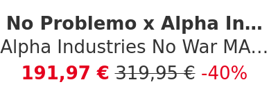 No Problemo x Alpha Industries - Alpha Industries No War MA-1 Jacket