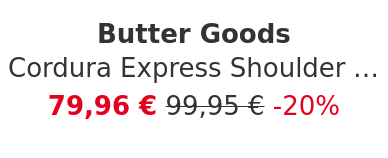 Butter Goods - Cordura Express Shoulder Bag