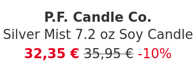 P.F. Candle Co. - Silver Mist 7.2 oz Soy Candle