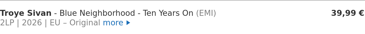 Troye Sivan - Blue Neighborhood - Ten Years On