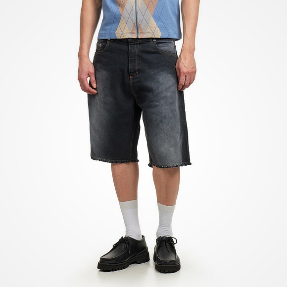 Rassvet - Sun Dyed Baggy Denim Shorts Woven