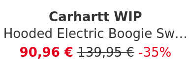 Carhartt WIP - Hooded Electric Boogie Sweat