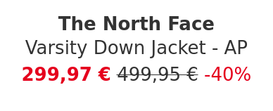 The North Face - Varsity Down Jacket - AP