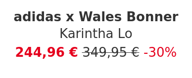 adidas x Wales Bonner - Karintha Lo