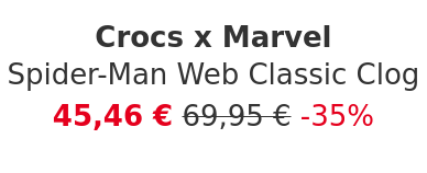 Crocs x Marvel - Spider-Man Web Classic Clog