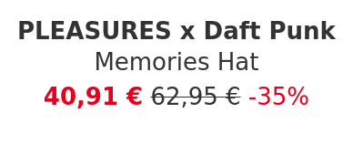 PLEASURES x Daft Punk - Memories Hat