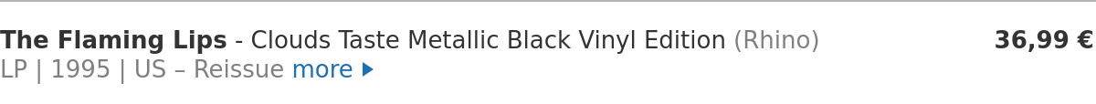 The Flaming Lips - Clouds Taste Metallic Black Vinyl Edition