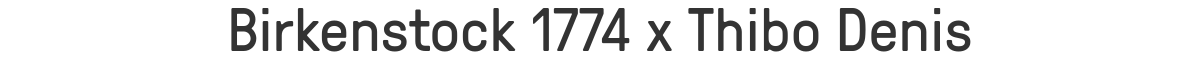 Birkenstock 1774 x Thibo Denis