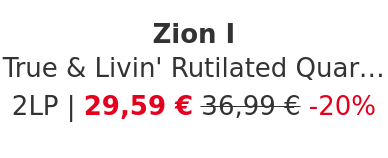 Zion I - True & Livin' Rutilated Quartz Vinyl Edition