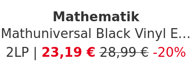 Mathematik - Mathuniversal Black Vinyl Edition