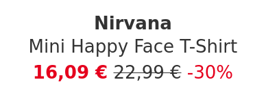 Nirvana - Mini Happy Face T-Shirt