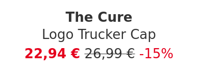 The Cure - Logo Trucker Cap