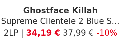 Ghostface Killah - Supreme Clientele 2 Blue Steel Vinyl Edition