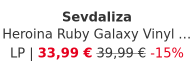 Sevdaliza - Heroina Ruby Galaxy Vinyl Edition