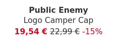 Public Enemy - Logo Camper Cap