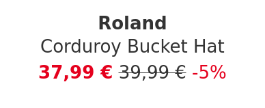 Roland - Corduroy Bucket Hat