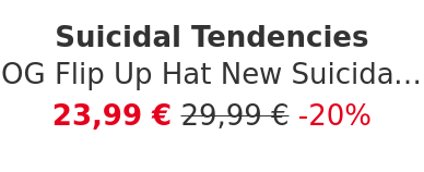 Suicidal Tendencies - OG Flip Up Hat New Suicidal Brim