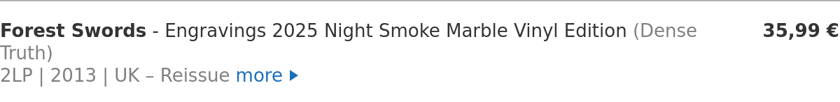 Forest Swords - Engravings 2025 Night Smoke Marble Vinyl Edition