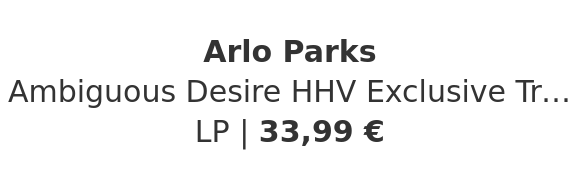 Arlo Parks - Ambiguous Desire HHV Exclusive Transparent Red Vinyl + Booklet Edition