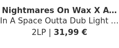 Nightmares On Wax X Adrian Sherwood - In A Space Outta Dub Light Rose Vinyl Edition