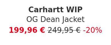 Carhartt WIP - OG Dean Jacket
