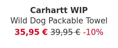 Carhartt WIP - Wild Dog Packable Towel