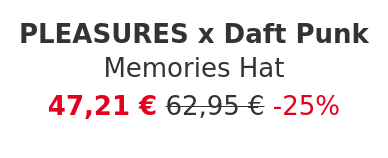 PLEASURES x Daft Punk - Memories Hat