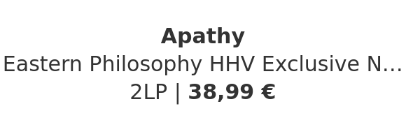 Apathy - Eastern Philosophy HHV Exclusive Numbered White Fire Swirl W/ Obi