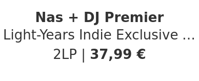Nas + DJ Premier - Light-Years Indie Exclusive Red Vinyl Edition