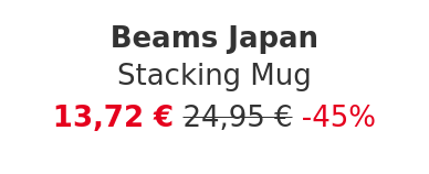 Beams Japan - Stacking Mug