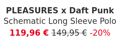 PLEASURES x Daft Punk - Schematic Long Sleeve Polo