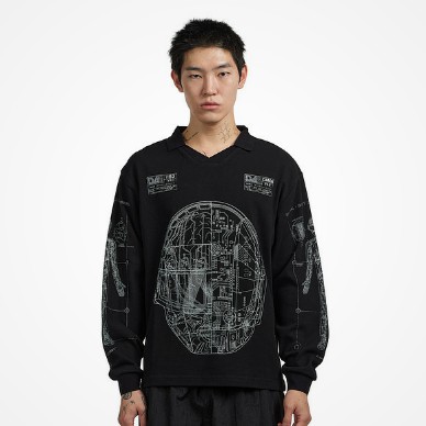 PLEASURES x Daft Punk - Schematic Long Sleeve Polo