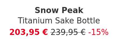 Snow Peak - Titanium Sake Bottle